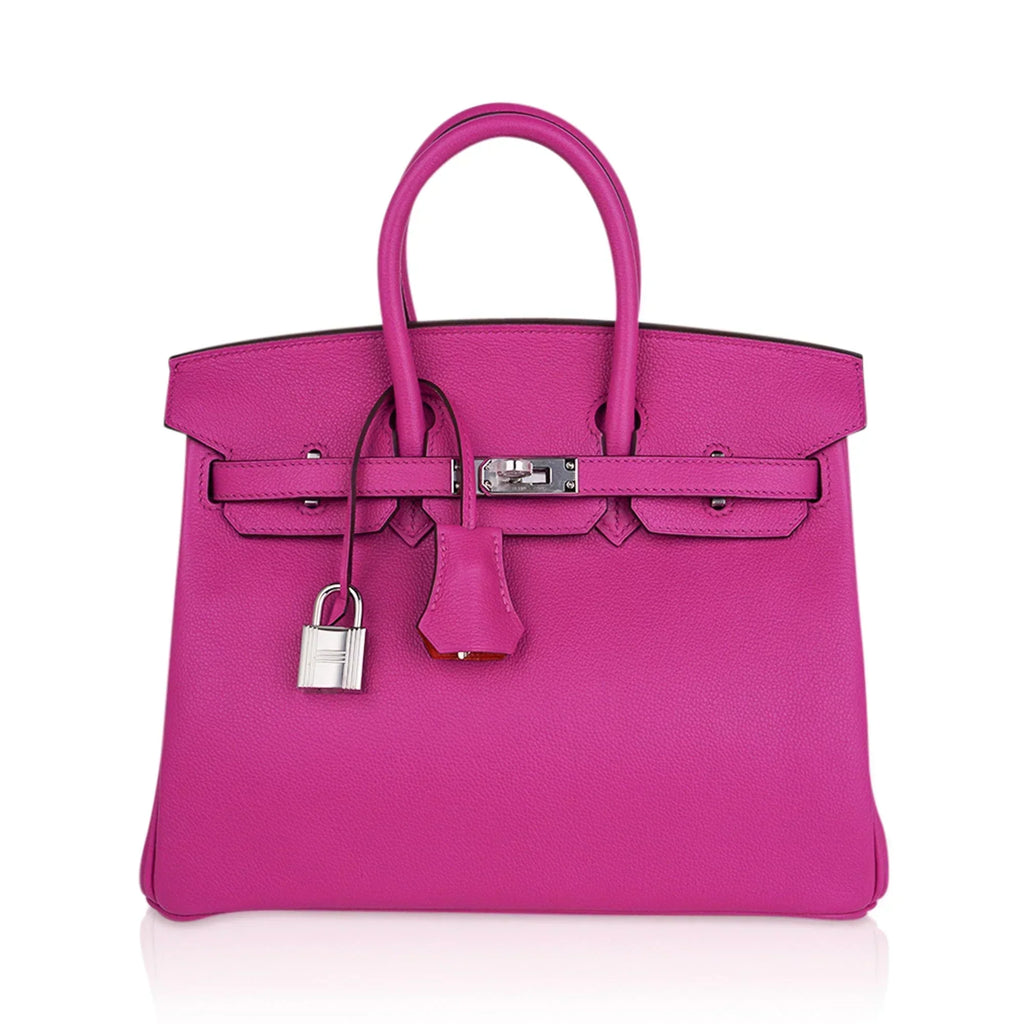 Verso Birkin 25 Bag Magnolia Capucine Togo Leather with Palladium Hardware