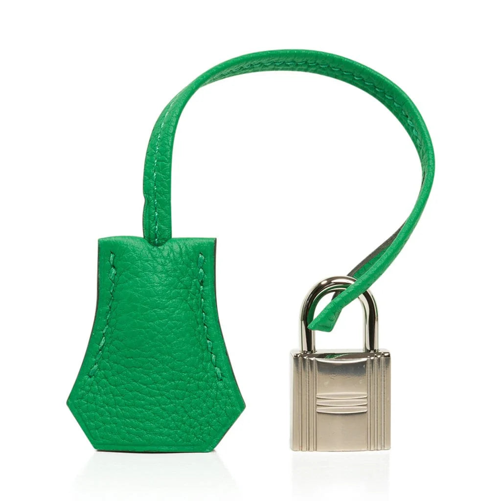 Bamboo Green  & Caramel Togo Leather With Palladium Hardware