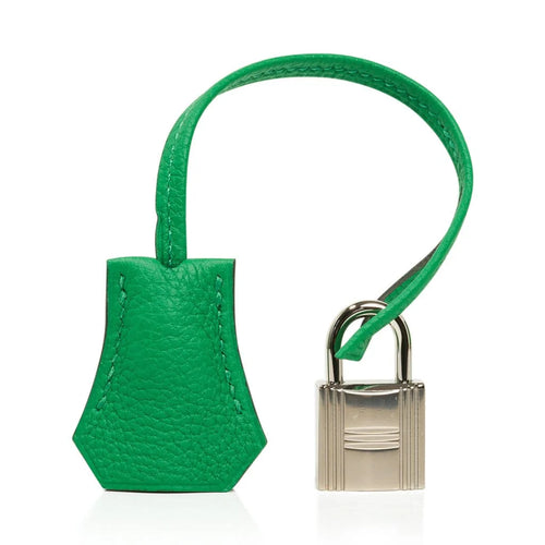 Bamboo Green  & Caramel Togo Leather With Palladium Hardware