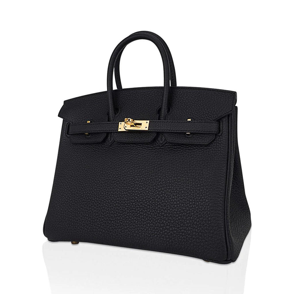 Black Togo Leather with Gold Hardware