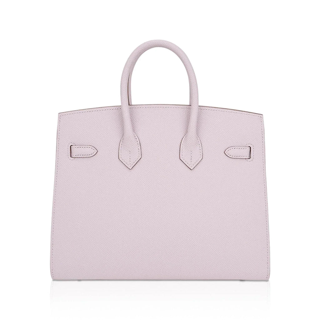 Birkin 25 Bag Sellier Mauve Pale Epsom Leather with Palladium Hardware