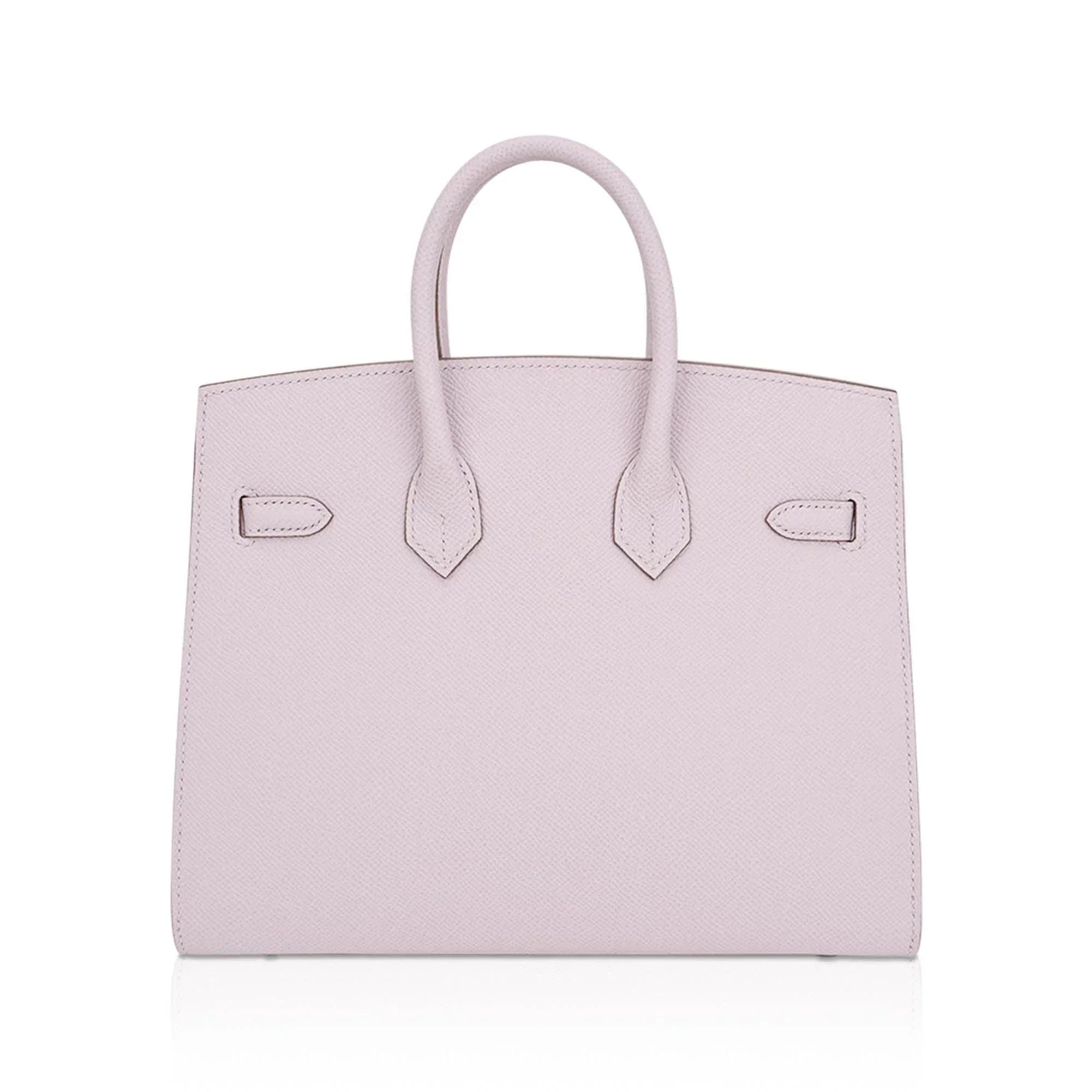 Birkin 25 Bag Sellier Mauve Pale Epsom Leather with Palladium Hardware