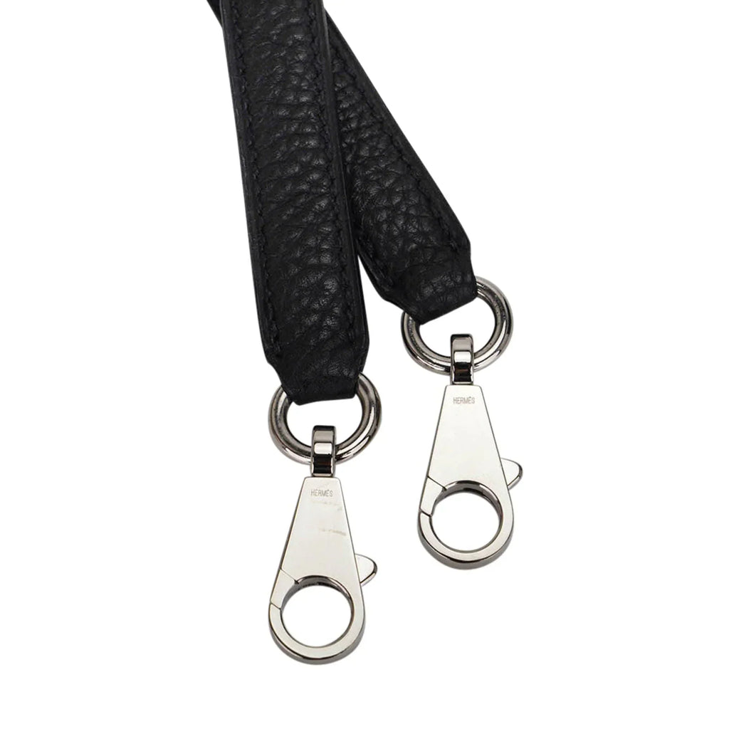 Kelly 32 Retourne Bag Black Togo Leather with Palladium Hardware