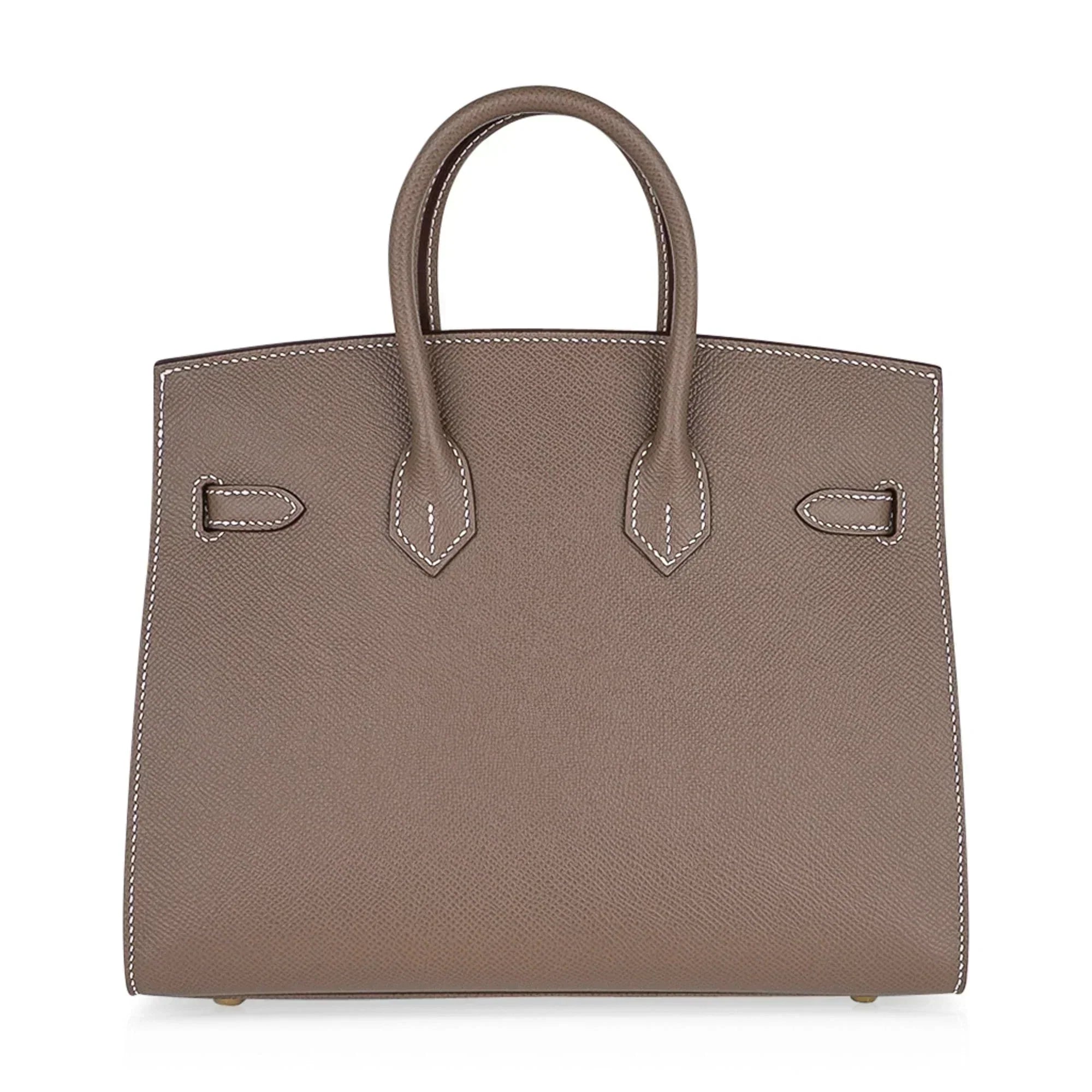 Birkin Sellier 25 Etoupe Gold Hardware Epsom Leather New w/Box