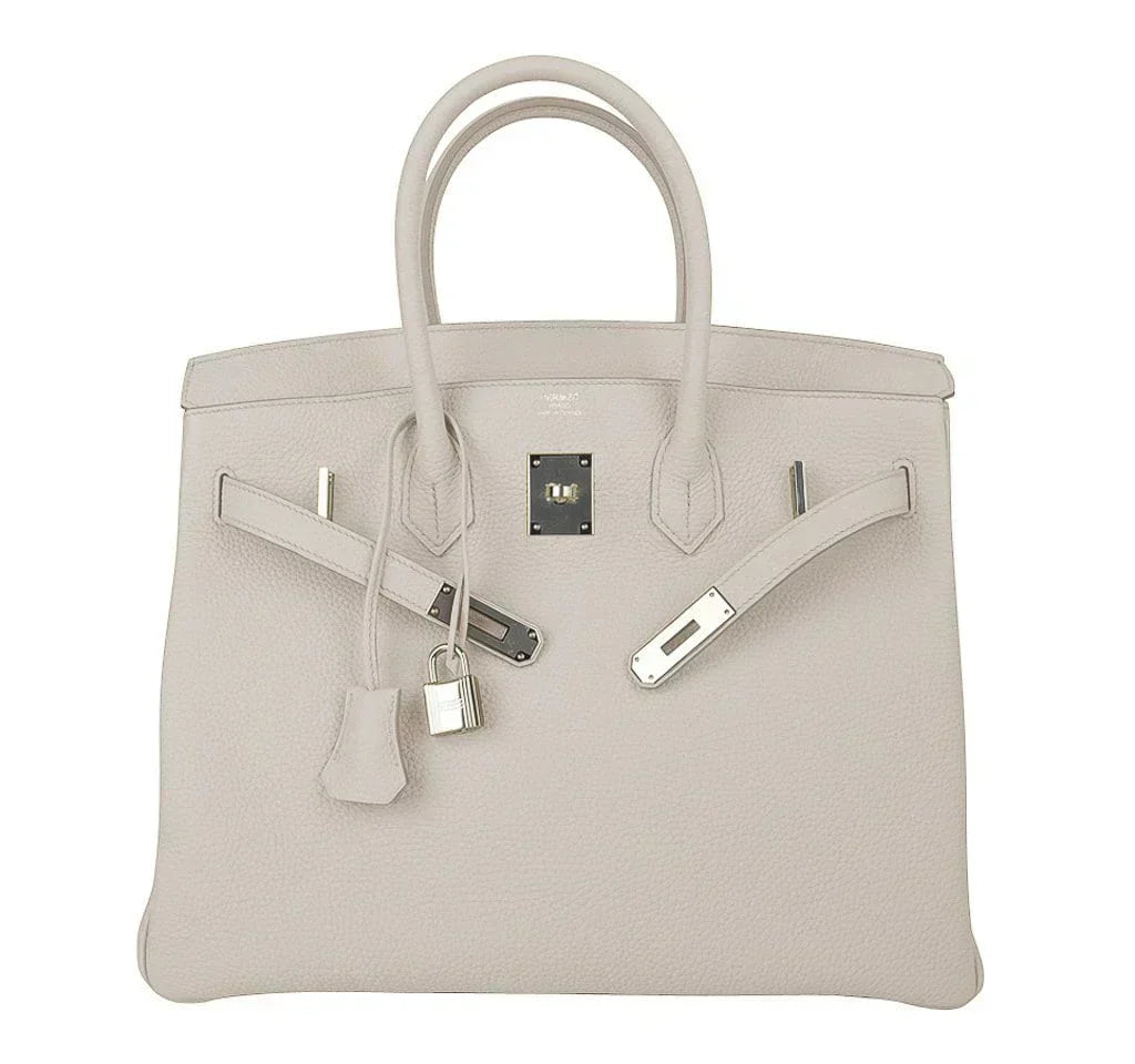 Birkin 35 Bag Beton Clemence Palladium Hardware