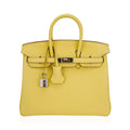 Birkin 25 Bag Jaune Poussin Togo Leather with Palladium Hardware