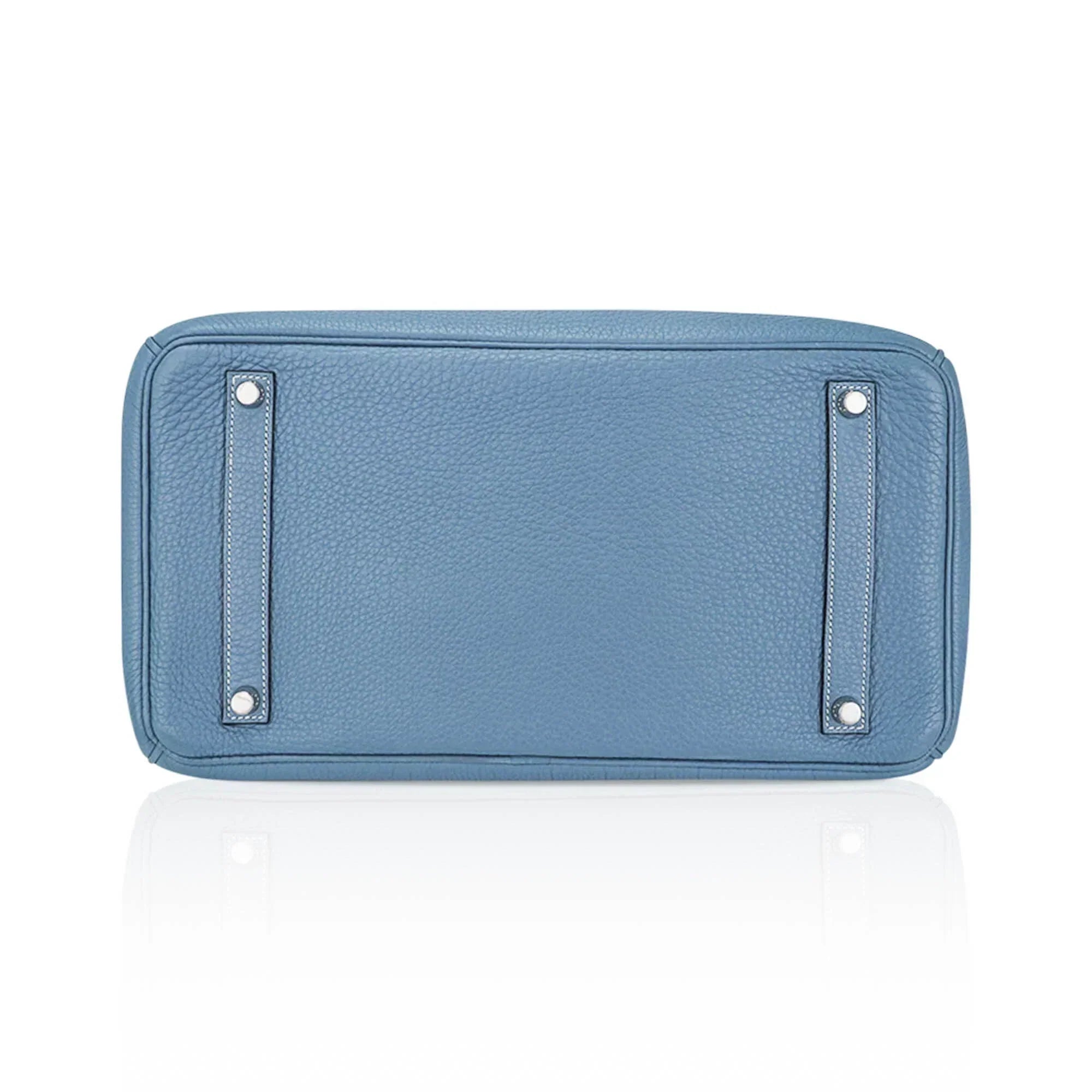 Birkin 35 Bag Blue Jean Togo Leather with Palladium Hardware
