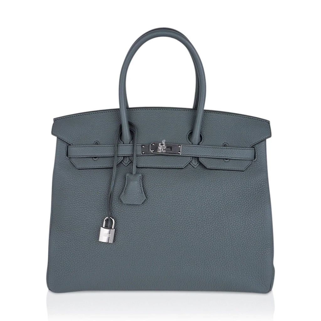Birkin 35 Bag Vert Amande Togo Leather with Palladium Hardware