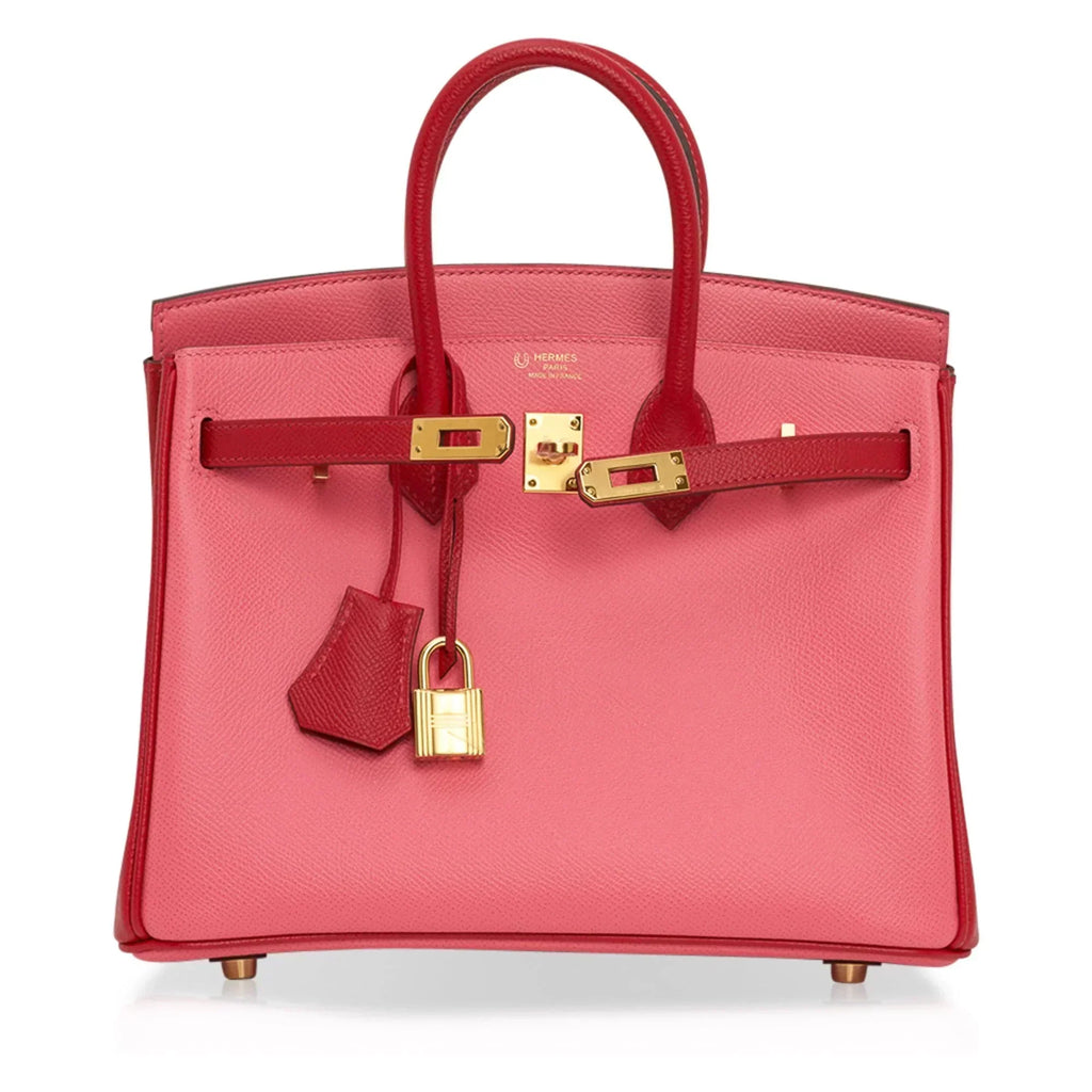 Birkin 25 HSS Bag Rose Azalee Rouge Casaque Epsom Gold Hardware