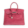 Birkin 35 Bag Fuchsia Pink Doblis Palladium Rare