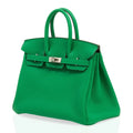 Bamboo Green  & Caramel Togo Leather With Palladium Hardware