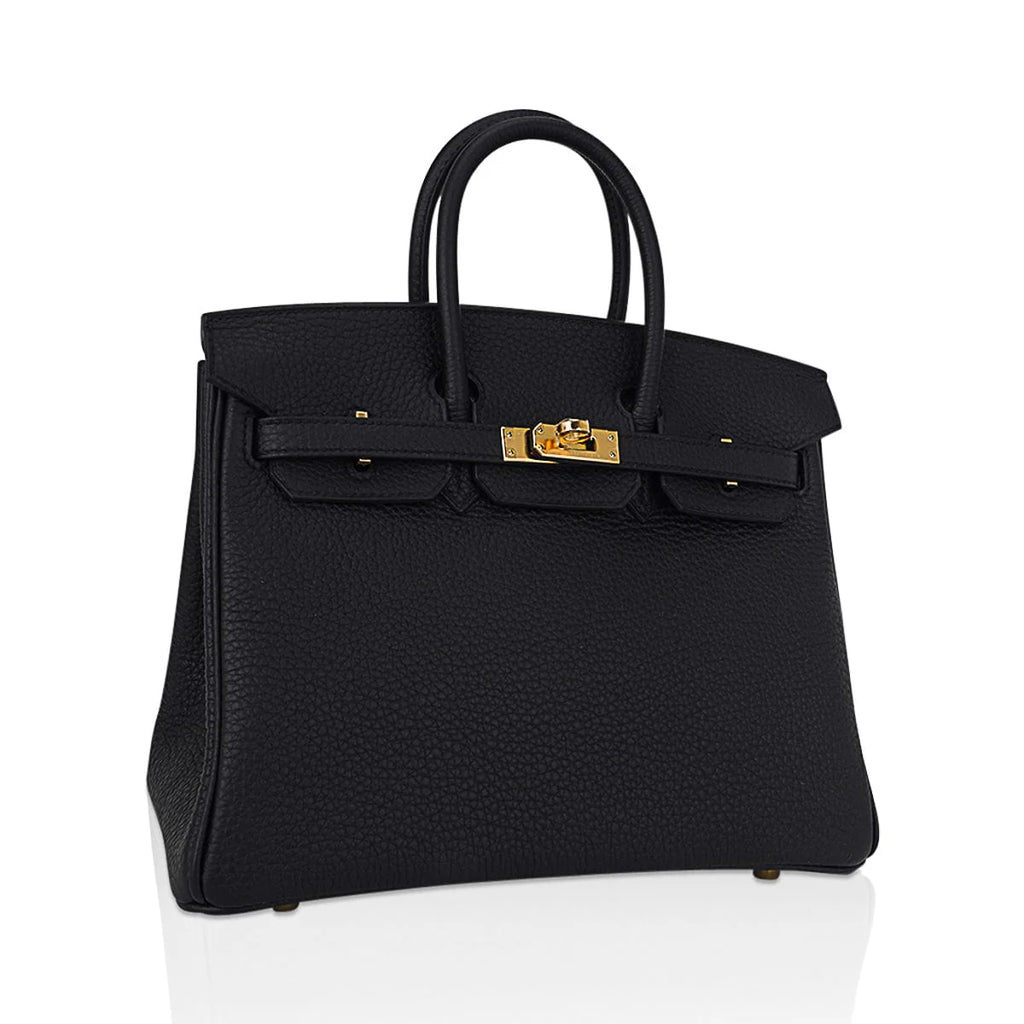 Black Togo Leather with Gold Hardware