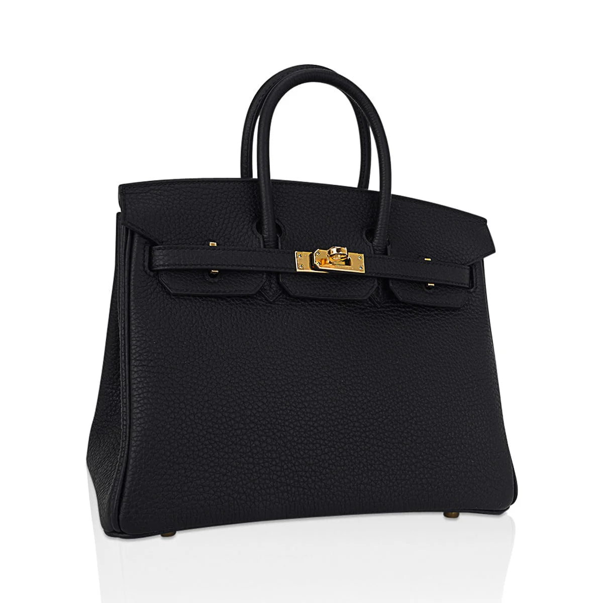 Black Togo Leather with Gold Hardware