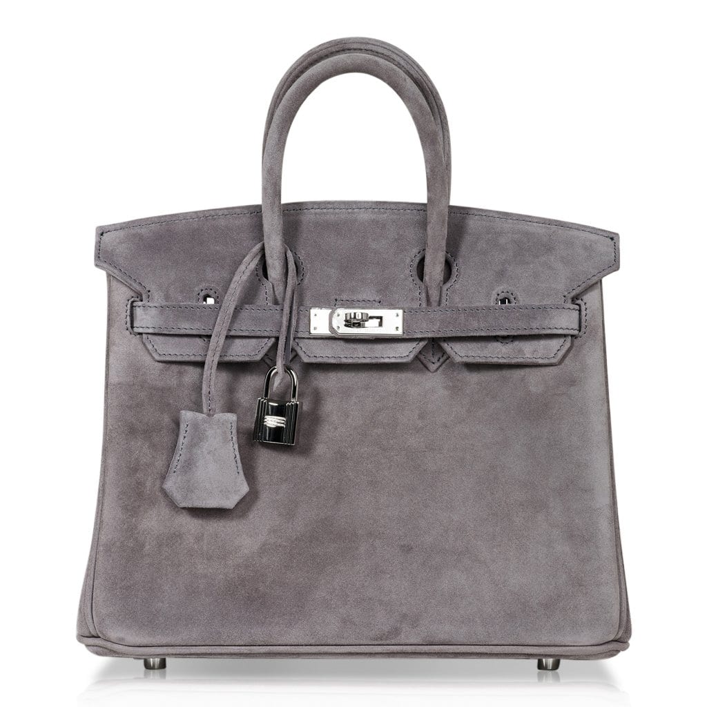 Gris Fume Suede With Palladium Hardware