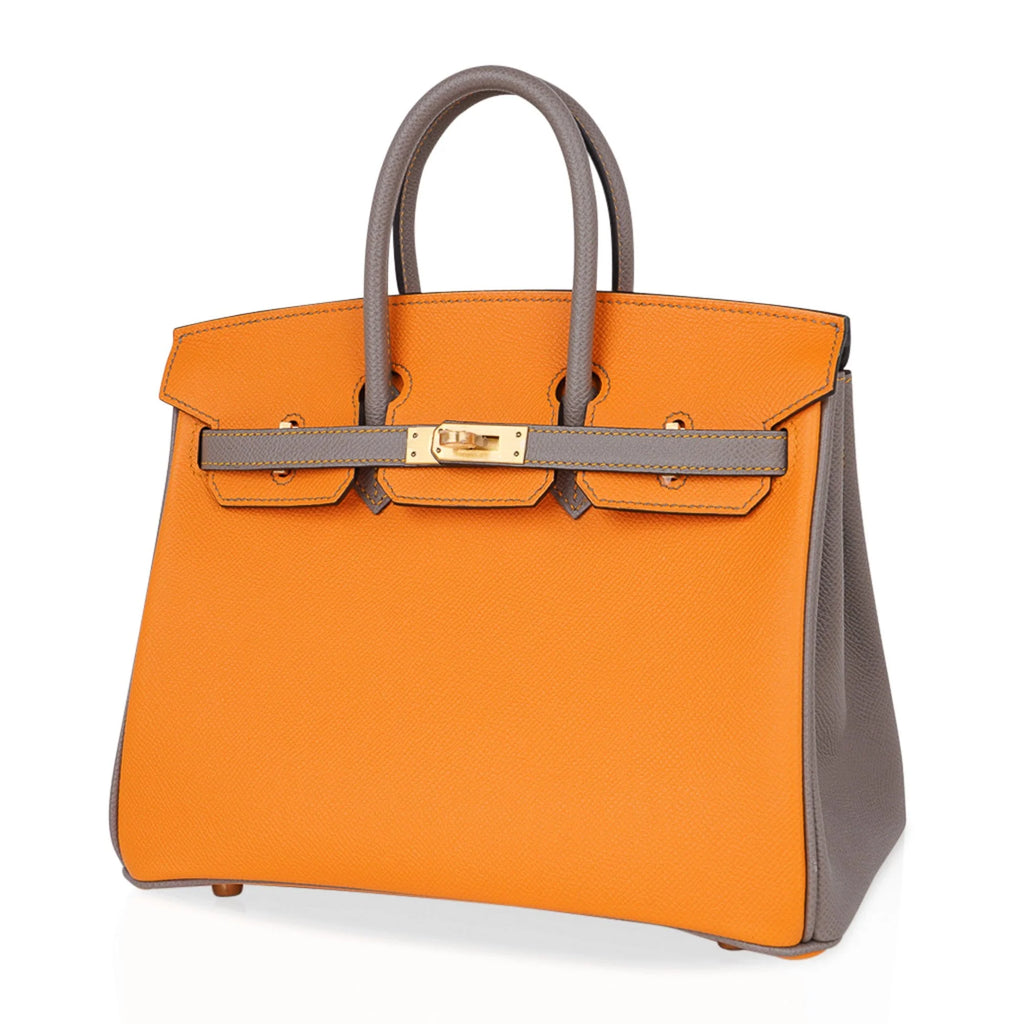Orange Ambre / Gris Asphalte Gold Hardware